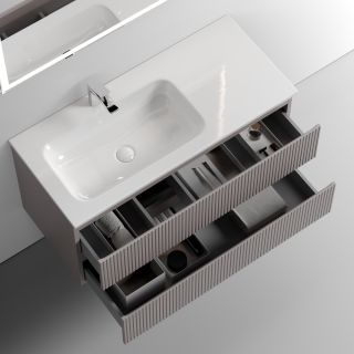 Подвесная тумба под раковину Sancos Snob T SNT100LSM левая 100см Doha Soft